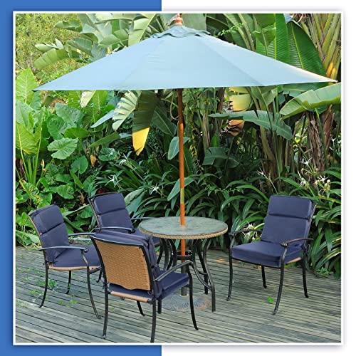 Outdoor Chair Cushion High Pack Patio Cushion Beach Lounge Cushion Patio Furniture Seat Cushion Water Resistant Chaise Replacement Cushion For Outside Balcony Lawn Pool Backyard (Purplish Blue, 4) #TOP5