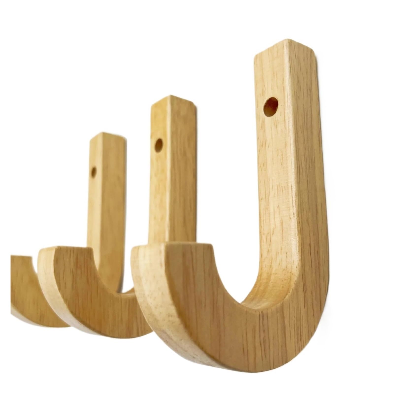 Ryqzhhy 3Pcs Ab Coat Hooks Multifunctional Wooden Wall Hook Rack Home Storage Hanger For Kitchen Bathroom(3Pcs Ab)