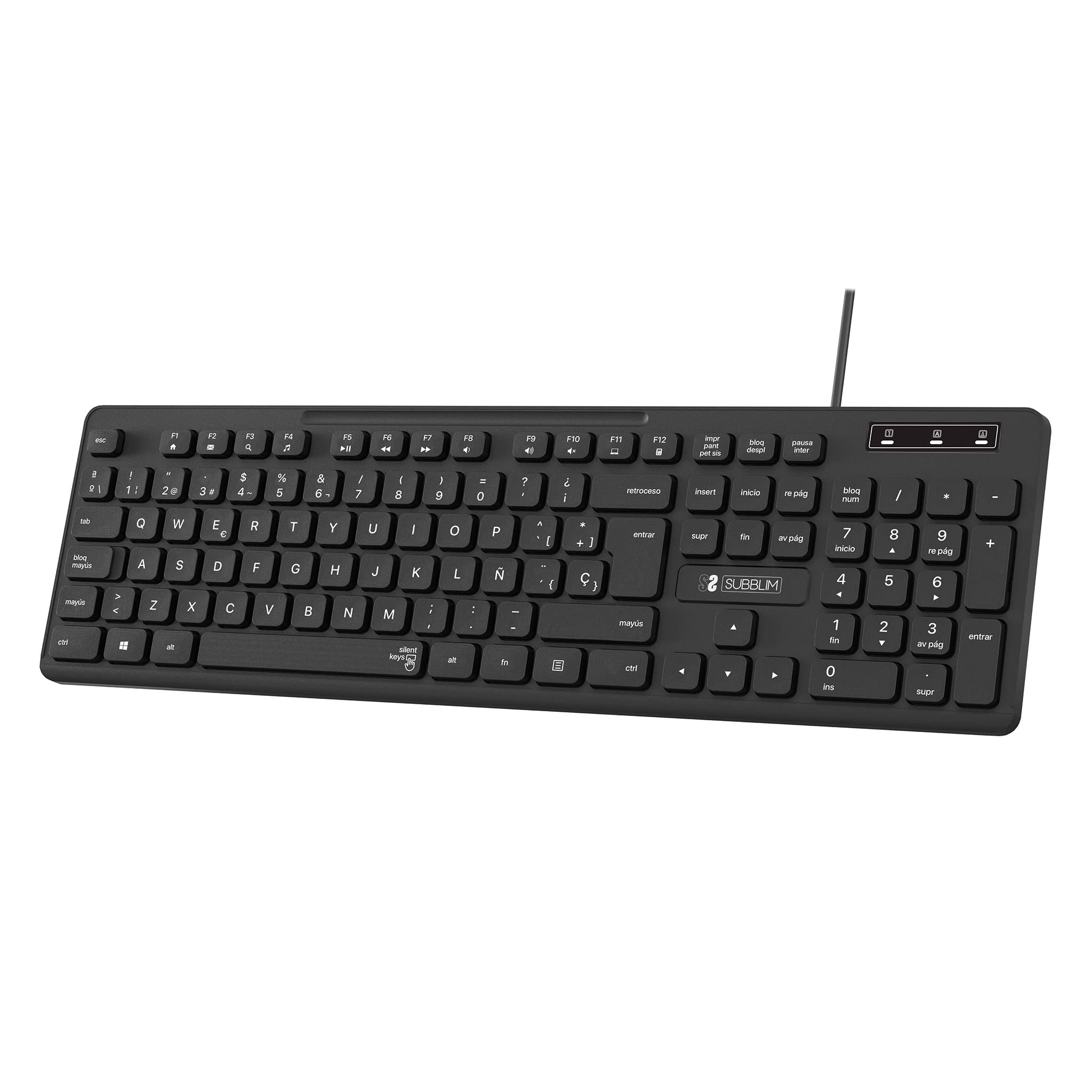 Teclado SUBBLIM Business Slim SILENCIOSO Negro