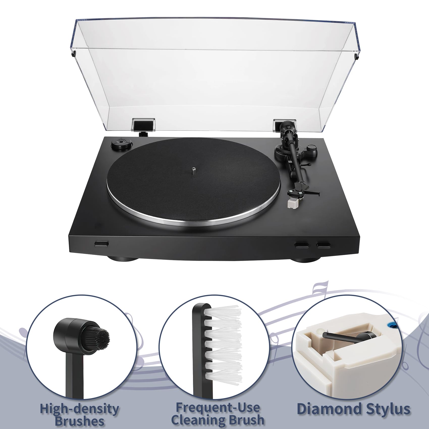 Confezione da 2 puntine di ricambio per giradischi ATN3600L, Windspeed compatibile con Audio-Technica AT-LP60X, AT-LP60XBT e AT-LP60XBT-USB