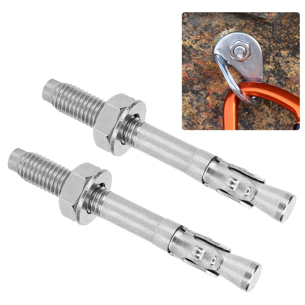 5 Pcs 10mm Wedge Anchors – Heavy Duty 304 Stainless Steel Fasteners Expansion for Concrete & Cement Walls