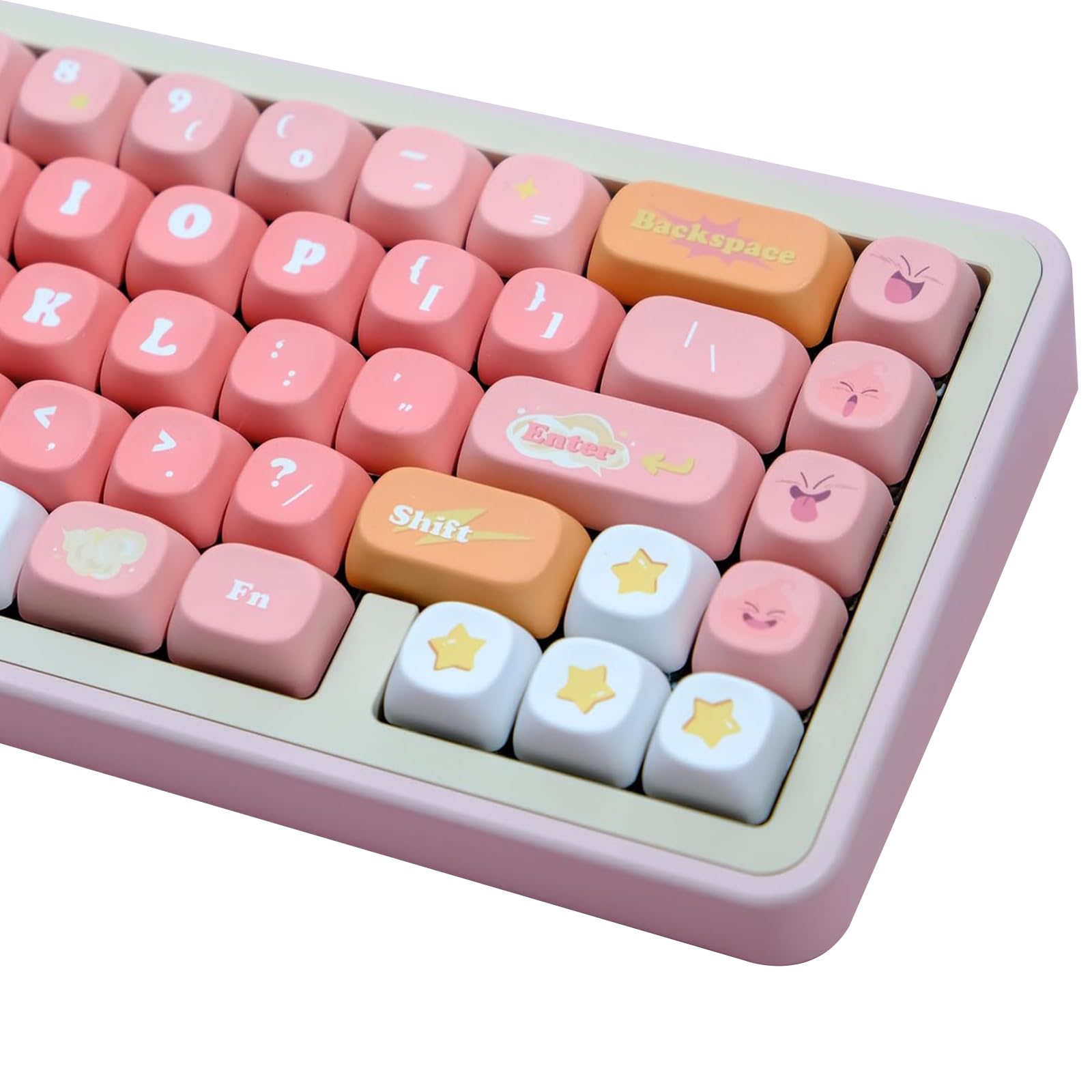 M♡ ZXMICYFA PBT Keycaps,126 Keys Dye-Sublimation Orb Theme Cute