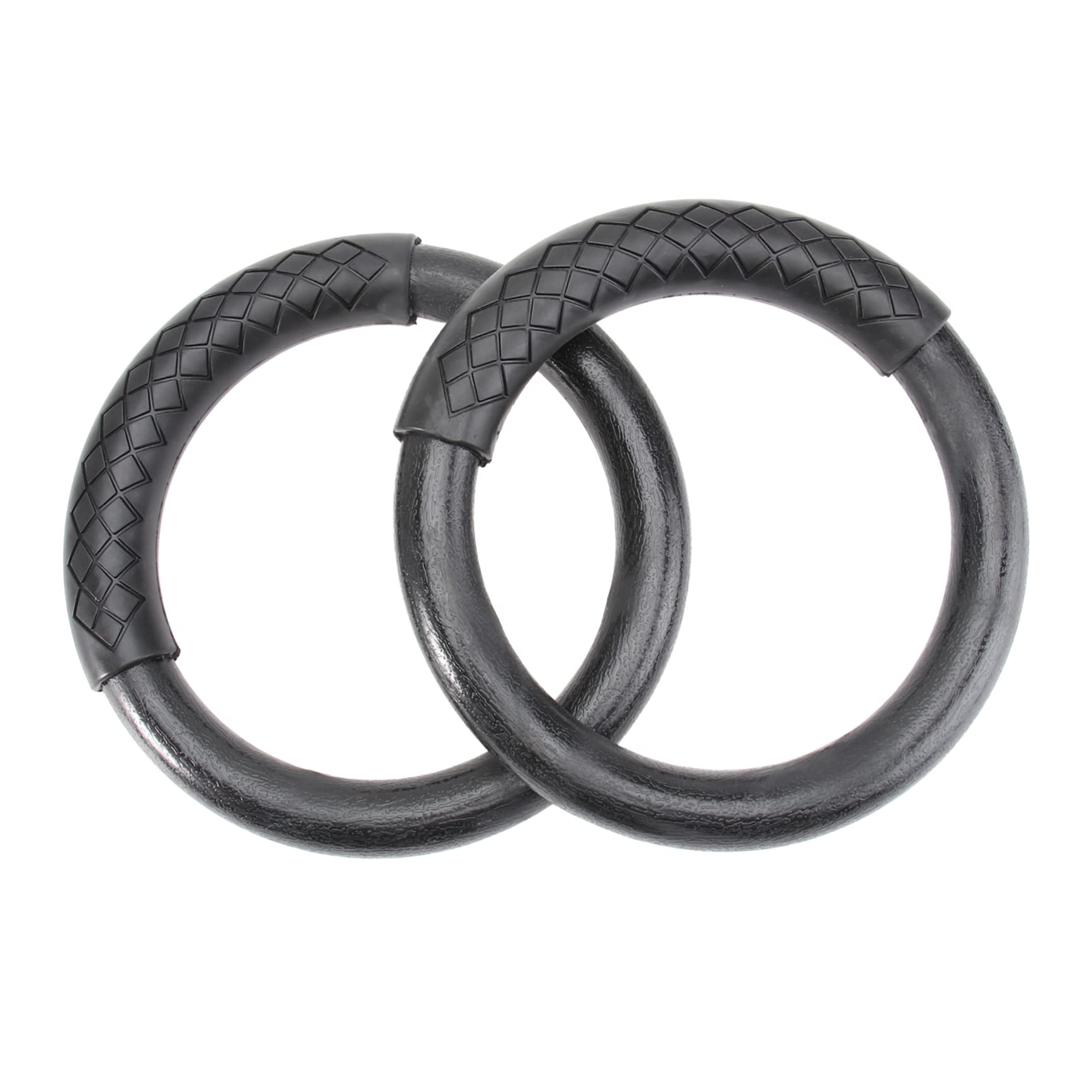Milisten 1Pair Abs Gymnastic Rings for Home Workouts Durable Fitness Rings with Non Slip Straps for Strength Training Full Body Exercises Indoor Gym Use