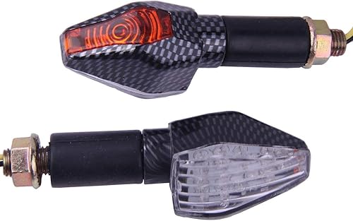 Miniatura 2 de Carbon LED Motorcycle Turn Signal Blinkers Indicators Blinkers Turn Signal Lights Compatible for 2015 Kawasaki Ninja H2R