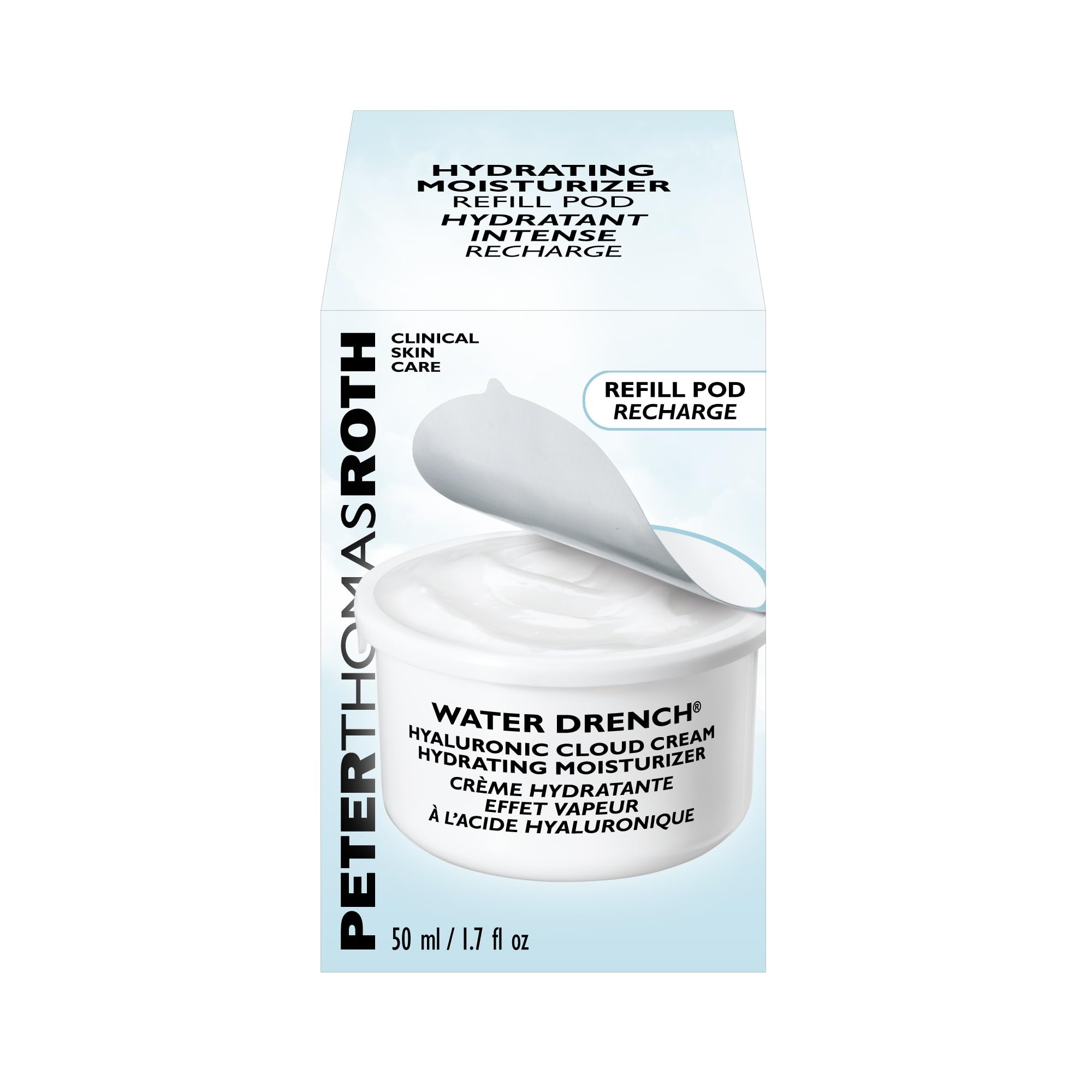 Peter Thomas Roth | Water Drench® Hyaluronic Cloud Cream Hydrating Moisturizer Refill Pod | Hyaluronic Acid Cream For All Skin Types, Line-Smoothing, Fragrance-Free