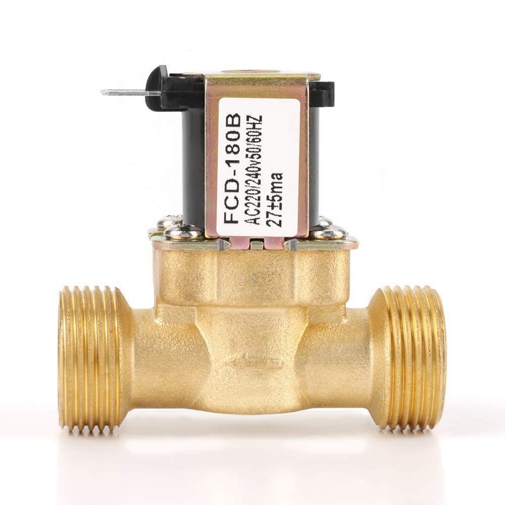 Elektryczny zawór elektromagnetyczny G3 / 4 wlot wody 2-drożny N/C AC Normalnie zamknięty 220/240V FCD-180B