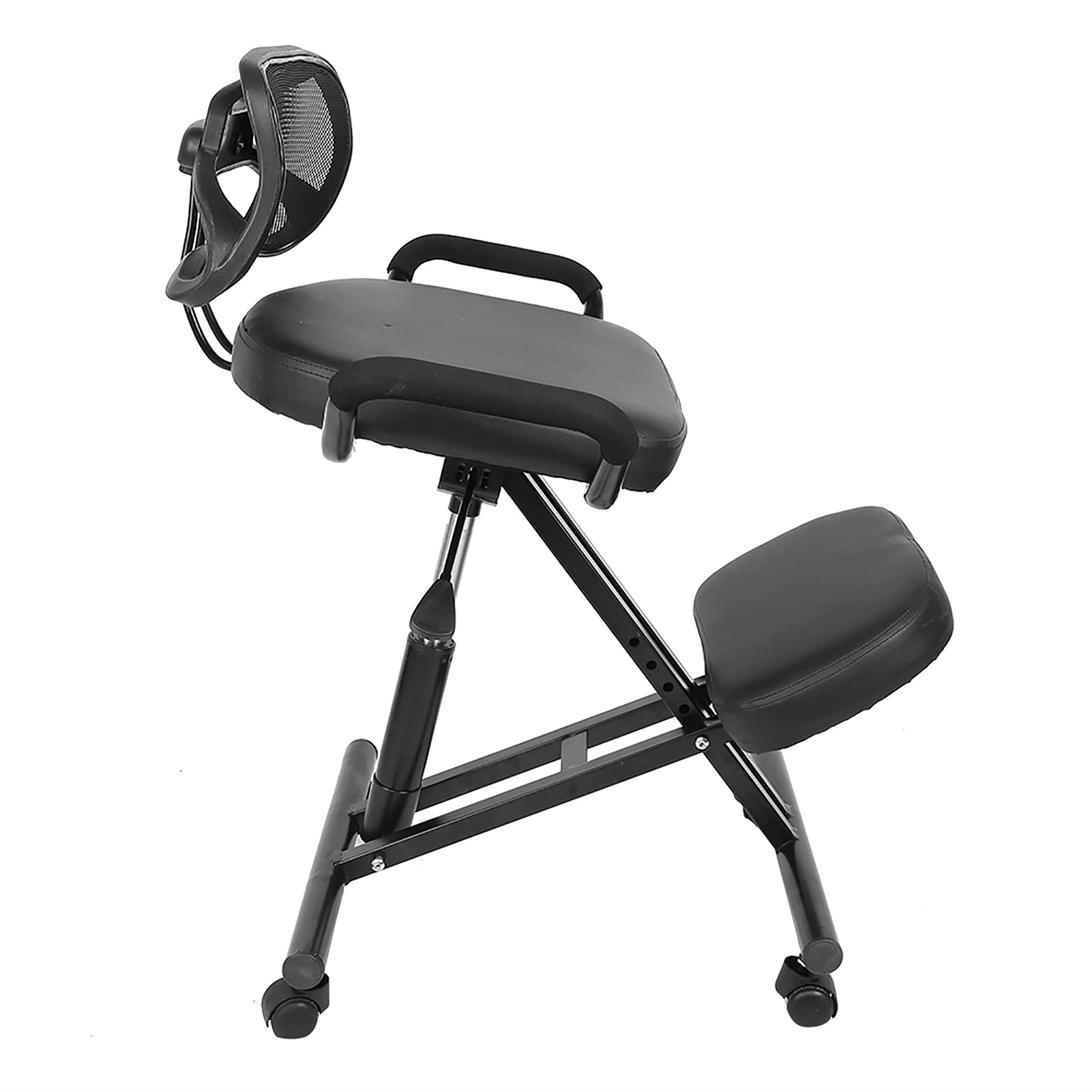 Silla de corrección de postura de rodillas ergonómica, silla de corrección de postura, asiento con respaldo, silla de rodillas de acero.