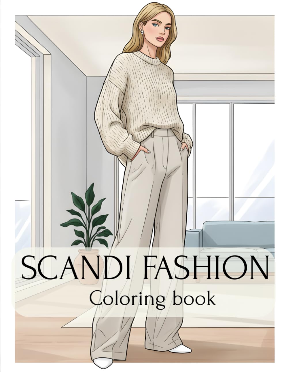 Scandi Fashion Coloring Book: 40 Aesthetic Scandinavian Girl Outfits for Teens and Adults. Minimalist Nordic Style and Coquette Fashion Illustrations.