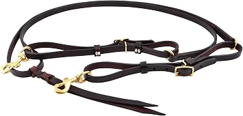 Tucker Adjustable Trail Rein w/Brass
