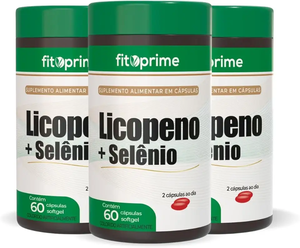 Kit 3 Licopeno + Selênio 500mg 60cps Fitoprime