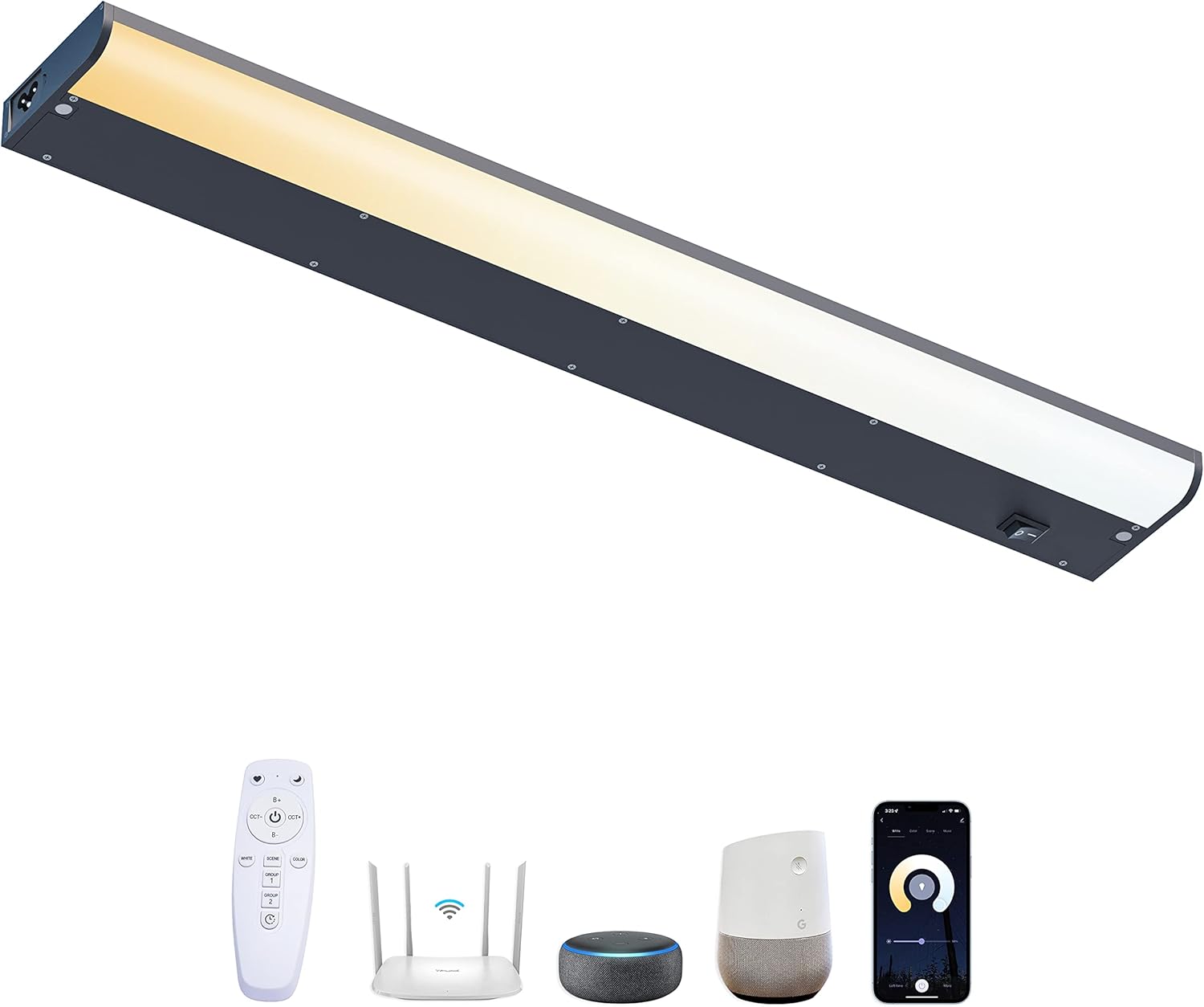 LAMPAOUS Smart Under Lighting Hardwired, Warm White to Daylight