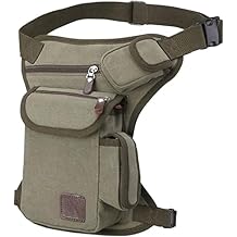 Leather Waist Pack Drop Leg Bag for Men Women Belt Bumbag Multi-Purpose Motorcycle Bike Outdoor Sports Tactical Cycling Riding Hiking Camping Pouch