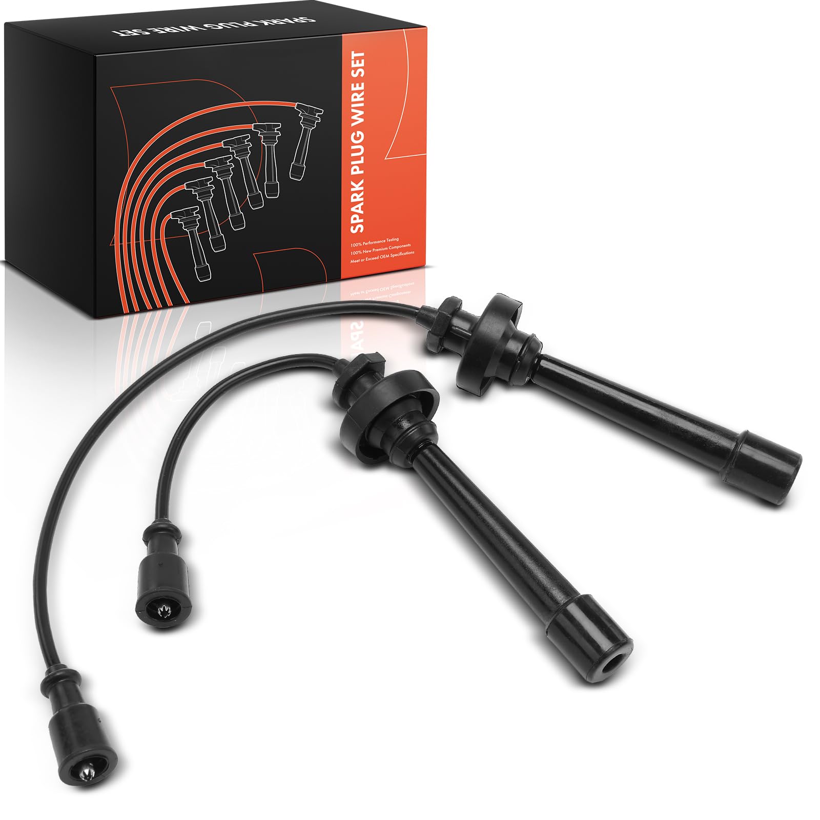 Frankberg 2x Set cavi di accensione Benzina Compatibile con Space Star MPV DGA 1.8L Carisma DA 1.6L Pajero Pinin H6W H7W 1.8L Colt V CJ CP 1.6L Space Wagon N8W N9W 2.4L Replace# MD334043