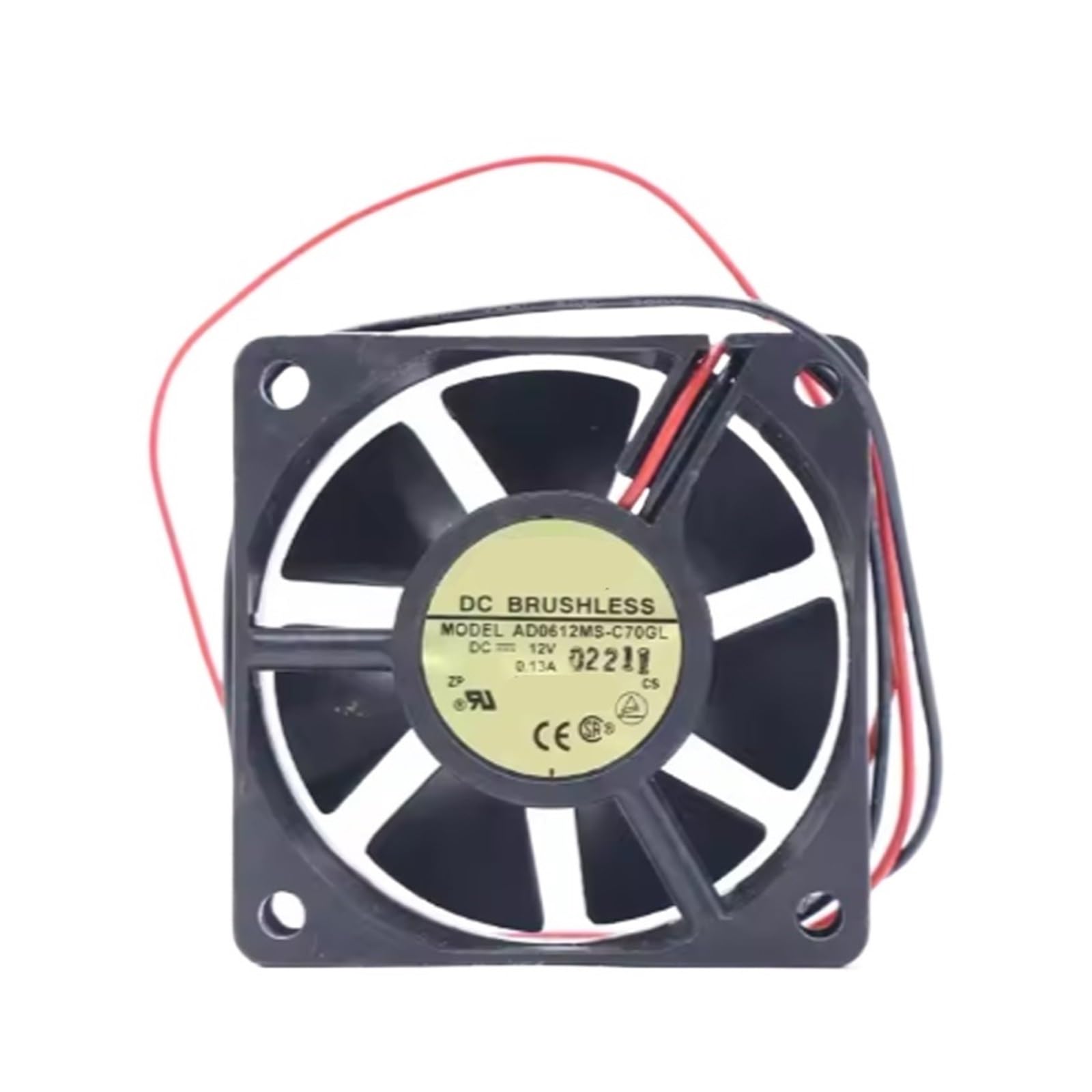 CZVJUKBYP AD0612MS-C70GL 6020 60x60x20mm 6cm 12V DC 0.13A 10.8CFM 4000RPM Cooling Fan