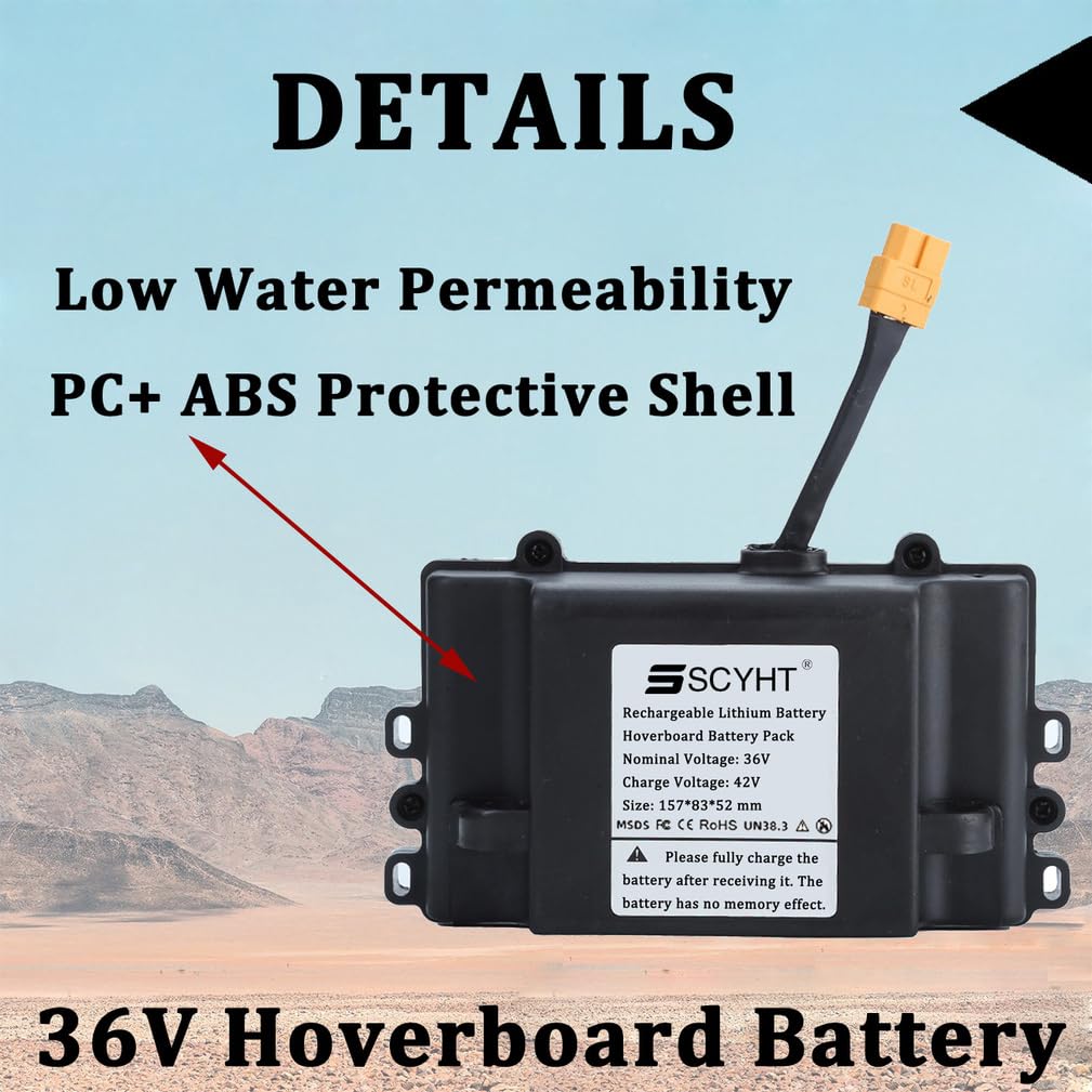 Batterie au Lithium 36 V Batterie Remplacement 3 Ah 2 Ah Batteries Rechargeables 10S1P Batteries pour Hoverboard pour Moteur 50 W 100 W 110 W avec BMS et Port XT60,36v2ah 1pack