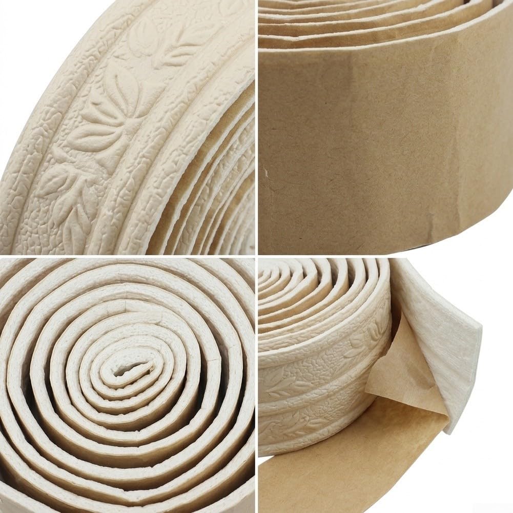 Tira Moldura Espuma para xpe para Esquinas Paredes Protección(Brown-5pcs)