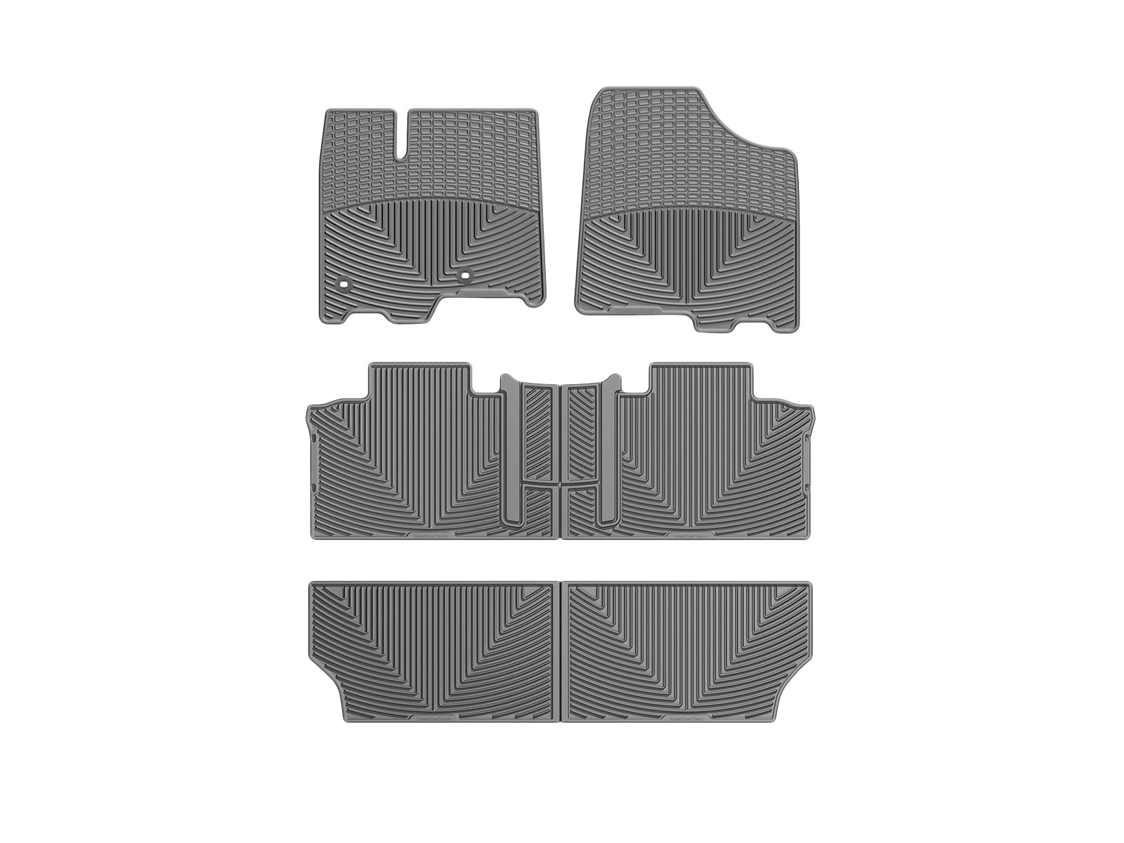 WeatherTech All-Weather Floor Mats for Toyota Sienna Full Set WTCG292244245 Grey