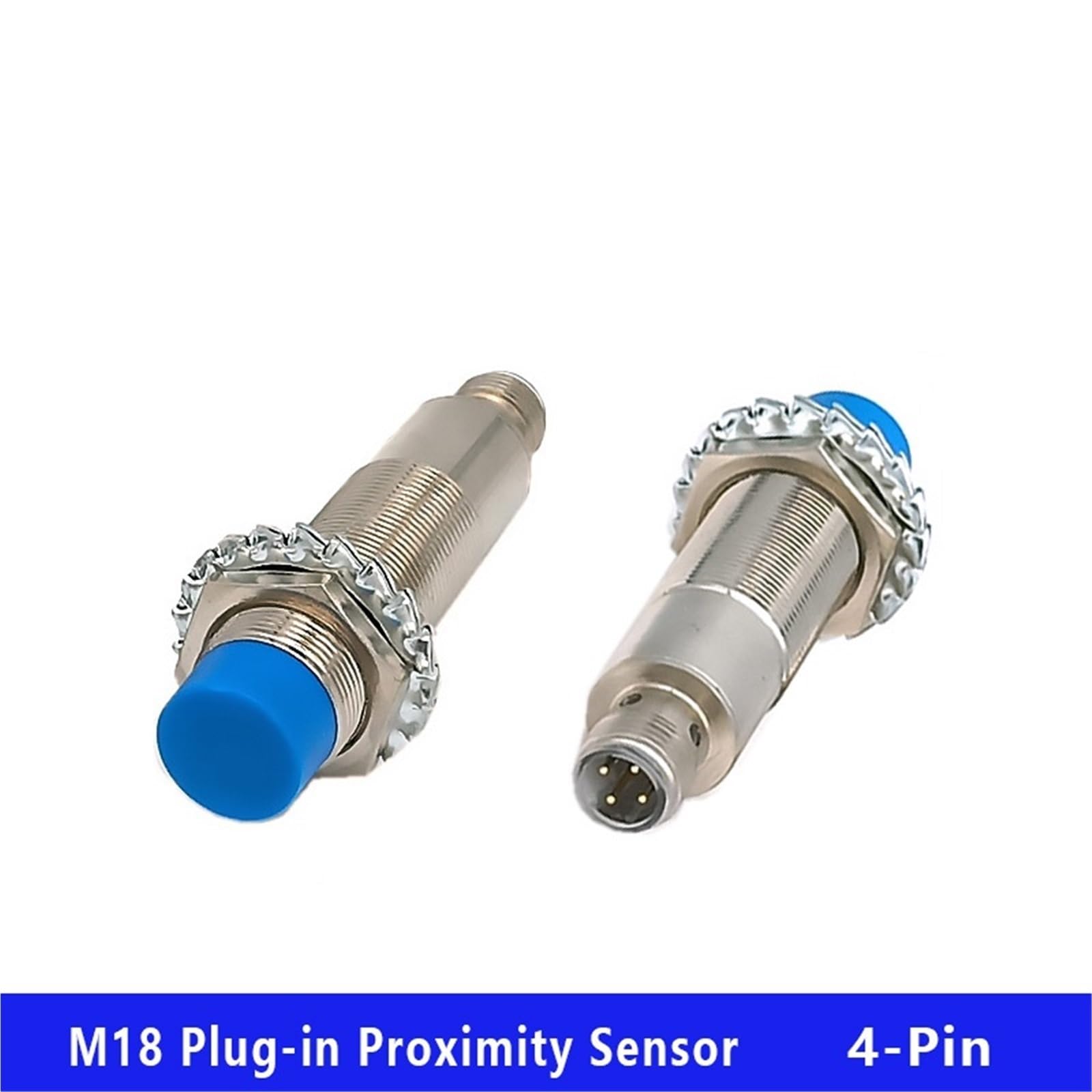 1pcs M18 Plug-in Proximity Sensor Metal Inductive Approach Switch with 4 Cores Air Detect 5mm 8mm PNP/NPN NO NC(Distance 5mm,NO_PNP)