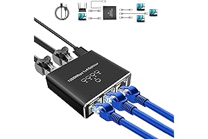Gigabit Ethernet Splitter 1 To 4: Connect Multiple Devices Simultaneously