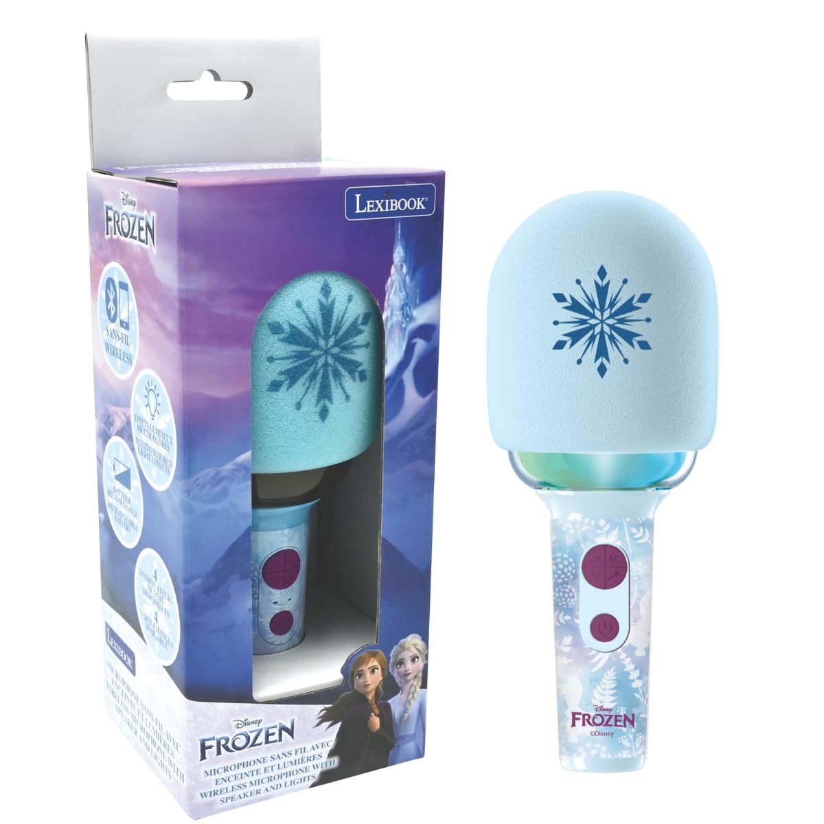 Disney Frozen Frozen Bluetooth/Wireless Karaoke Microphone With Sound And Light Effects