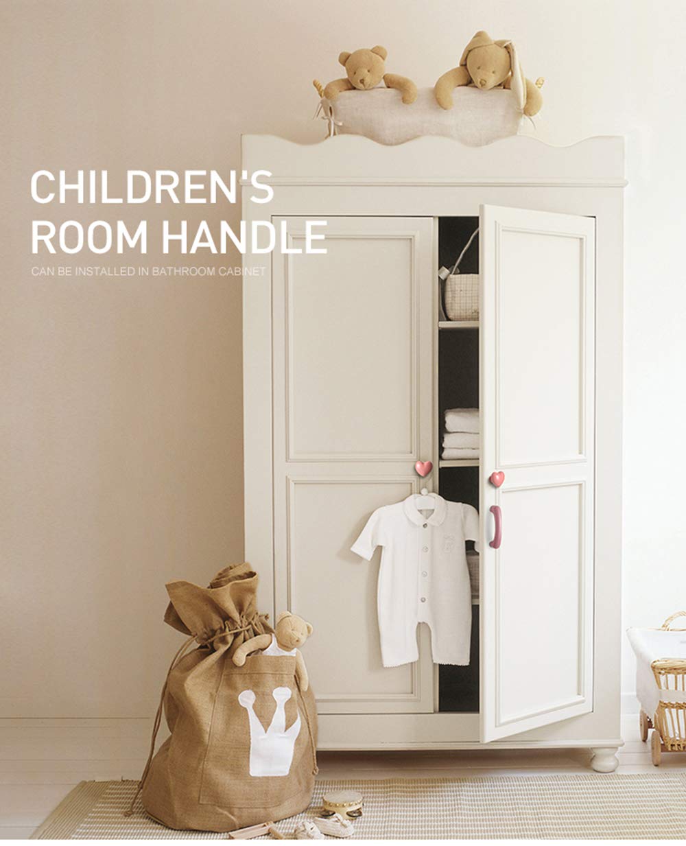 12pcs perillas de cerámica para gabinete cajón de la habitación de los niños, cajón de la cómoda, con el tornillo (blanco)