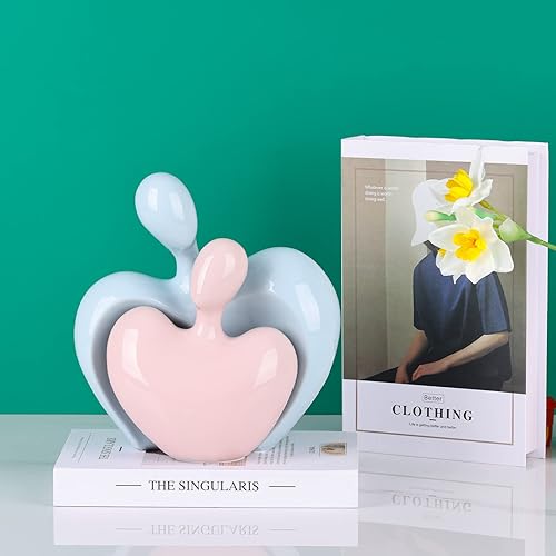 Miniatura 3 de Decoración de dormitorio para parejas, esculturas artísticas de porcelana para parejas, romántica para parejas, estatua de pareja abrazada, para