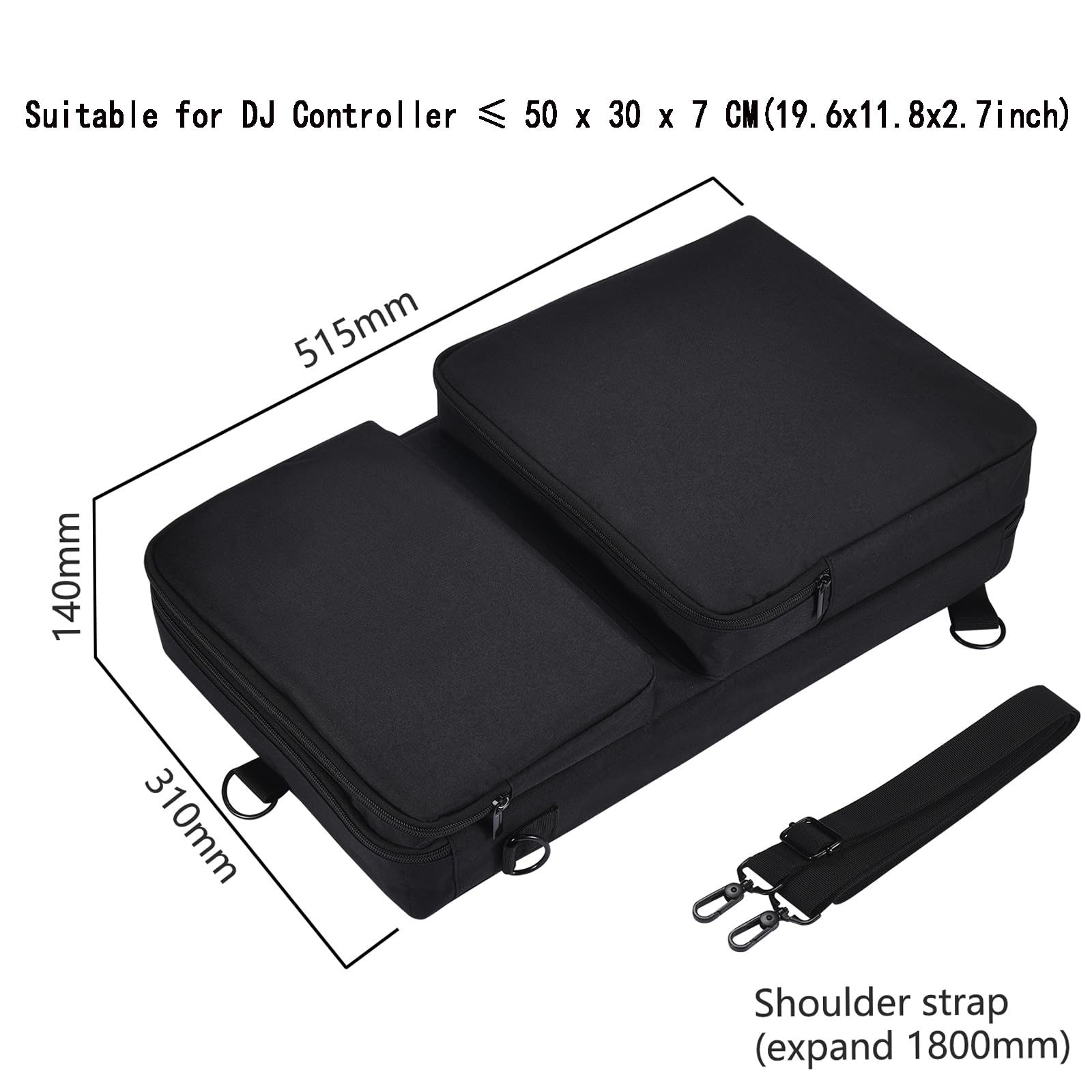 Custodia per controller DJ per Pioneer DJ DDJ-FLX4/DDJ-400 DJ/DDJSB3, per Roland DJ-202, zaino per Hercules Inpulse 300,borsa a tracolla portatile per Native Instruments TRAKTOR Kontrol S2