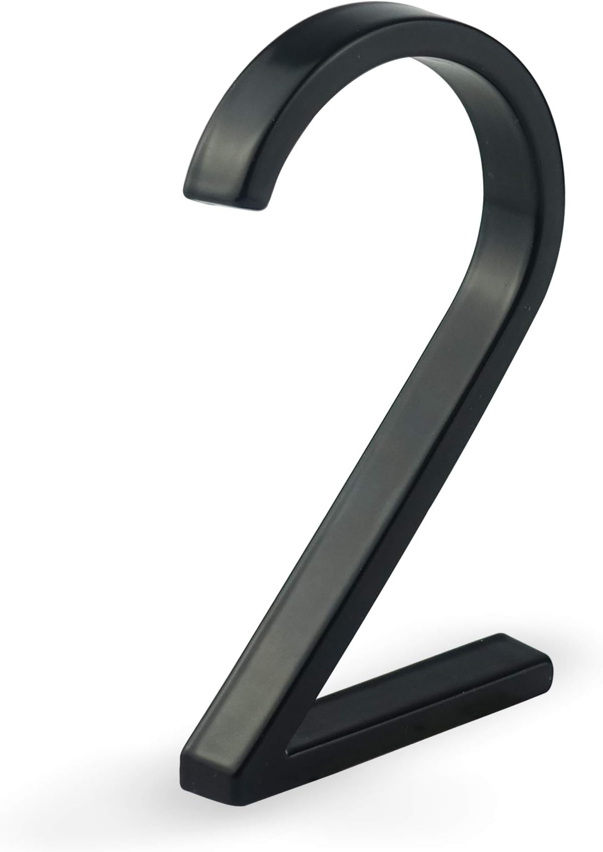 HASWARE Floating House Number Sign: 5 inch Modern Door Signage - Striking for Street Home Address Numerals (2, Black)