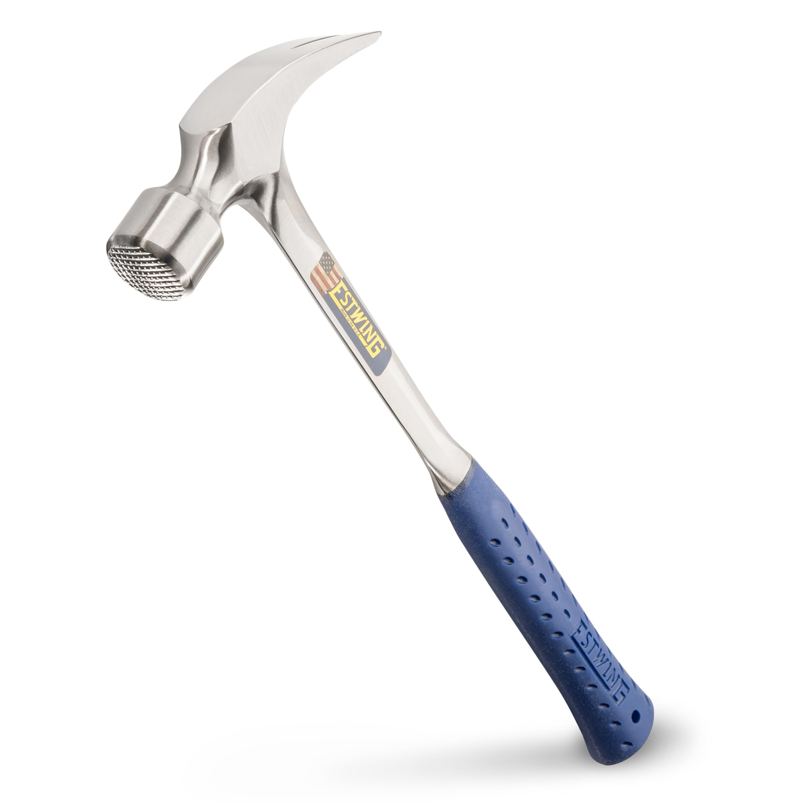 ESTWING Framing Hammer - 30 oz Long Handle Straight Rip Claw with Milled Face & Shock Reduction Grip - E3-30SM