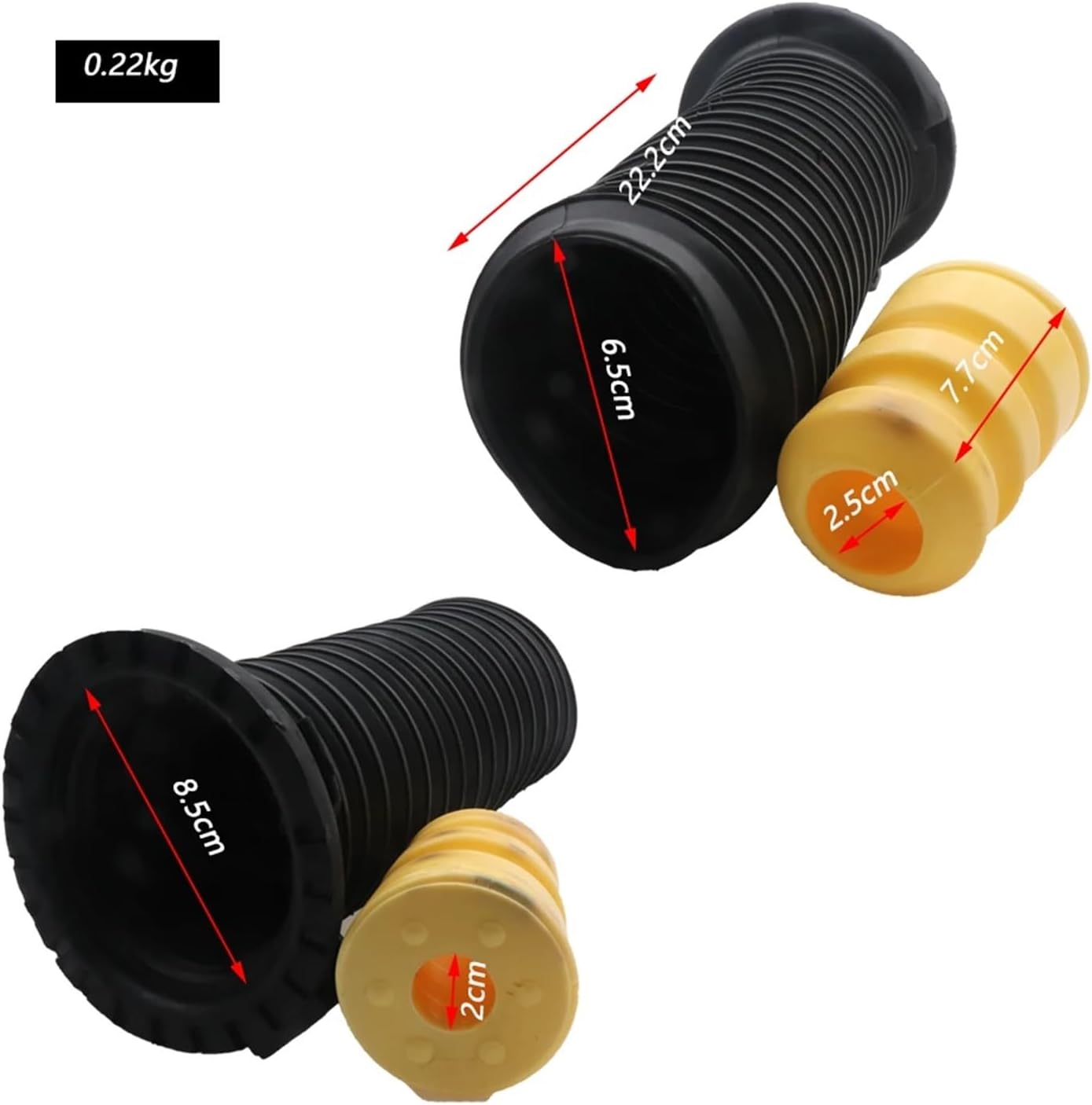 Car Front Dust Cover Air Shock Absorber Rubber Bellow Dust Boot Set, For ODYSSEY 2015 2016 2017 2018 2019 Air Suspension Dust Cover