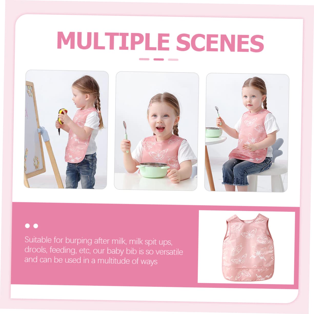 ibasenice isst Lätzchen bibs babylätzen -Schlabberlatz wasserdichte Schürze Kinder malen Schürze Lätzchen zum Füttern von Babys zum Füttern von Babys Polyester