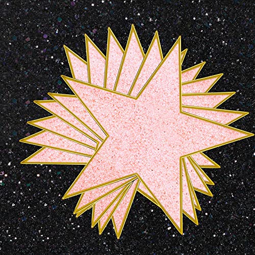 Étoiles en papier pailleté 15cm pour décoration murale classe et fête
