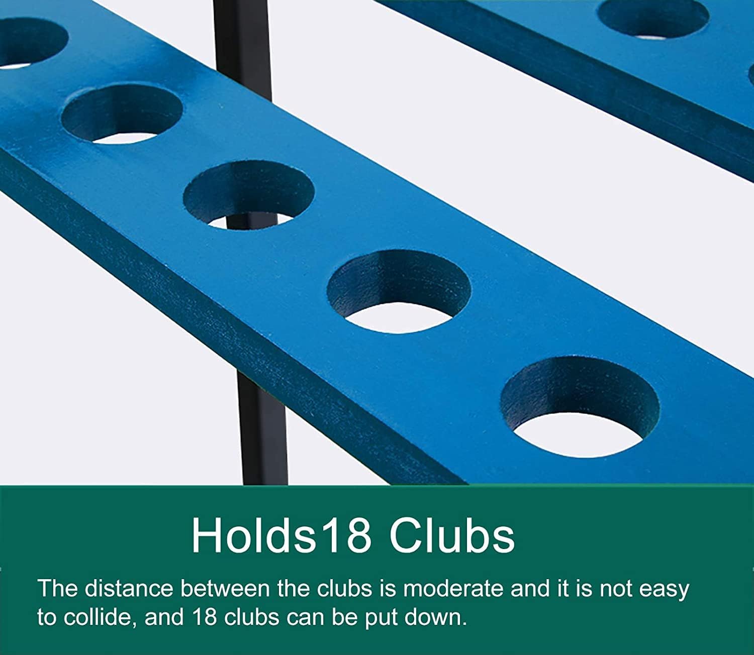 Golf Club Shelf Storage Rack 18-Hole Holder, Metal Display Stand Club Driving Range Supplies Easy Use, Green (Color : Green)