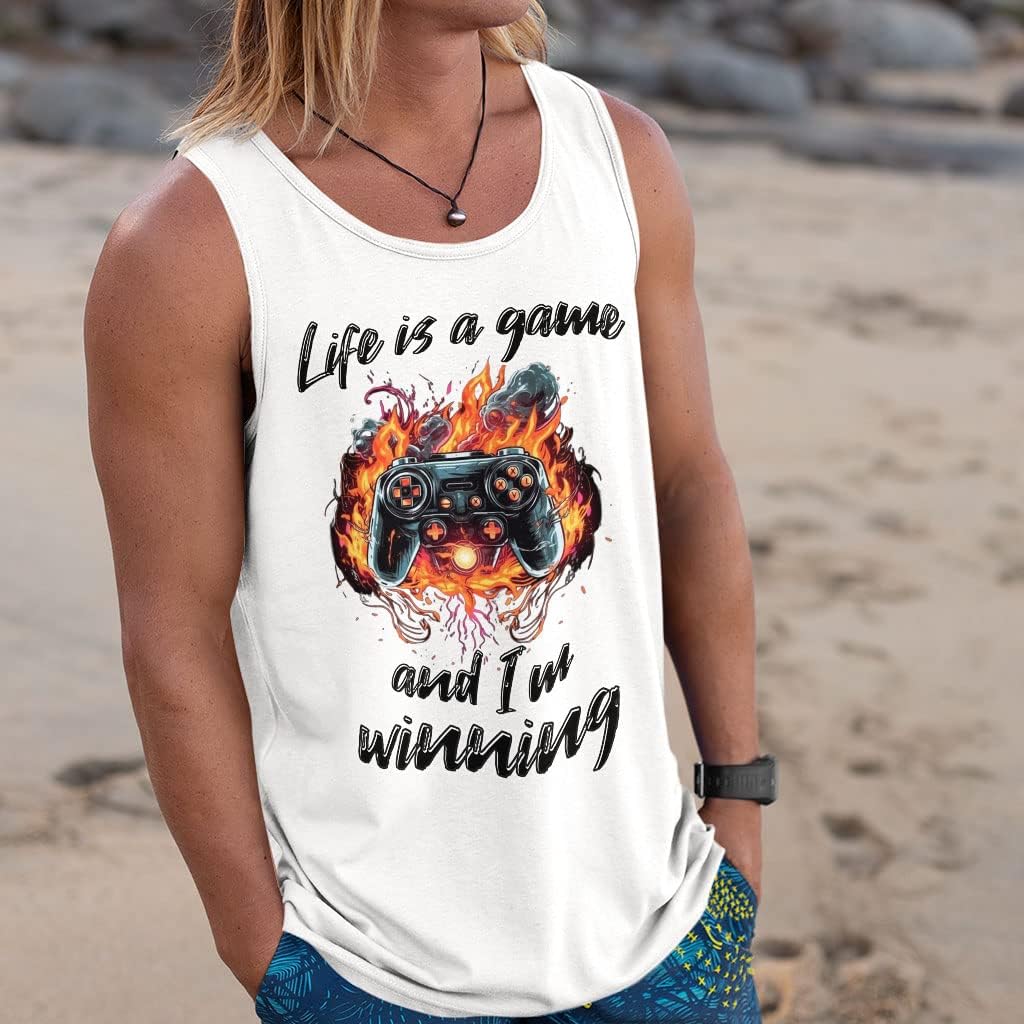 Life is a Game Tank - Cool Workout Tank - Gamepad Jersey Tank