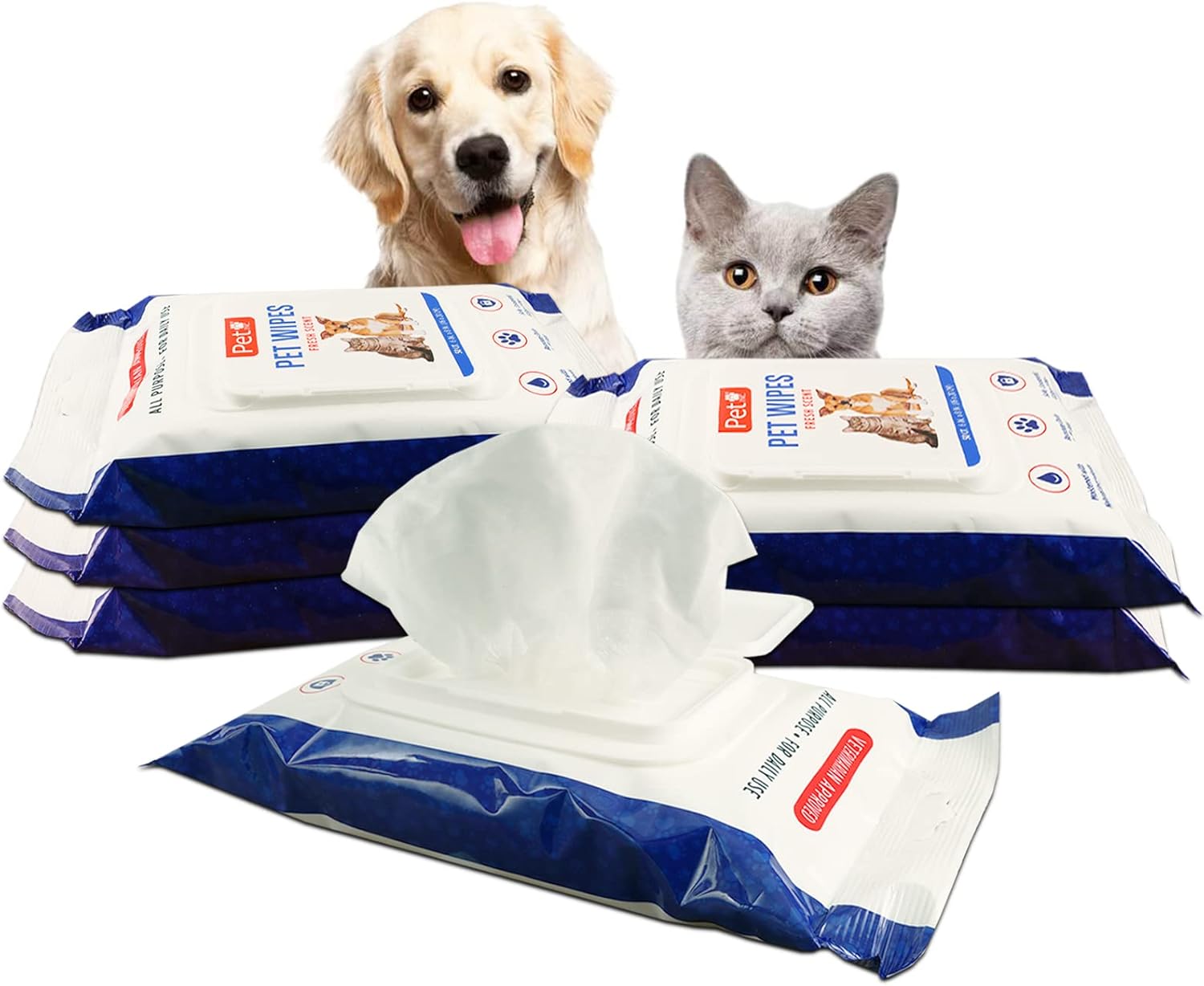 Pet Wipes for Dogs and Cats, 300 Count Fresh Scent