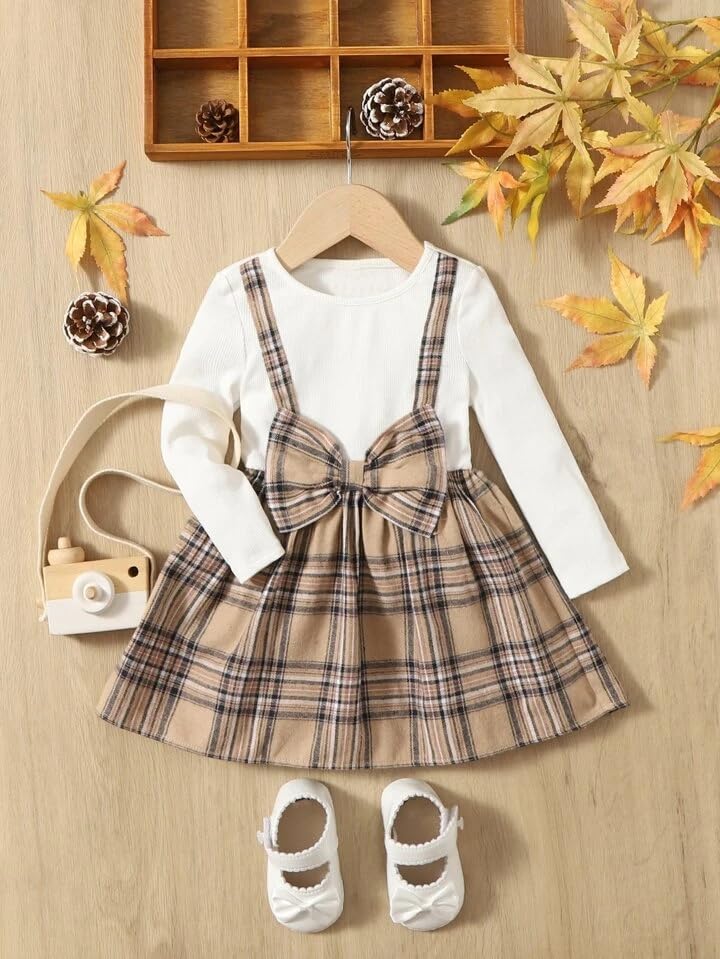 Image of TAGAS Dress for Girls II Baby Girl Dress, Frock Girls Infants Casual wear for Kids Dresses and Jump Suite Round Neck Full Sleeve Dress for Girls (KD-137)