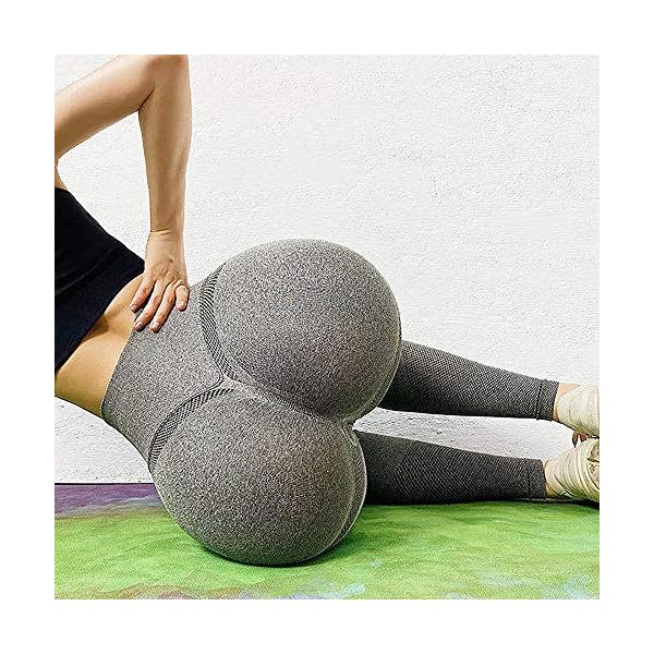 MOSHENGQI-Womens-Seamless-Butt-Lift-Leggings-High-Waisted-Yoga-Pants-Ribbed-Workout-Slimming-Tights MOSHENGQI Womens Seamless Butt Lift Leggings High Waisted Yoga Pants Ribbed Workout Slimming Tights(Medium,#8 Seamless Gray-3)
