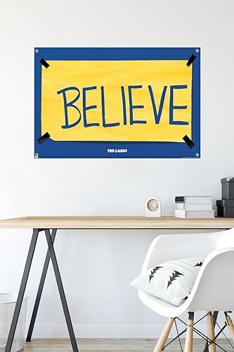 Miniatura 6 de Trends International Ted Lasso - Póster de pared Believe, 22.375 x 34 pulgadas, paquete de póster premium y alfiler