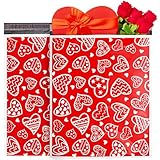 Shop4Mailers 10 x 13 Glossy Hearts Poly Bag Mailer Envelopes 2 Mil (100 Pack, Hearts)