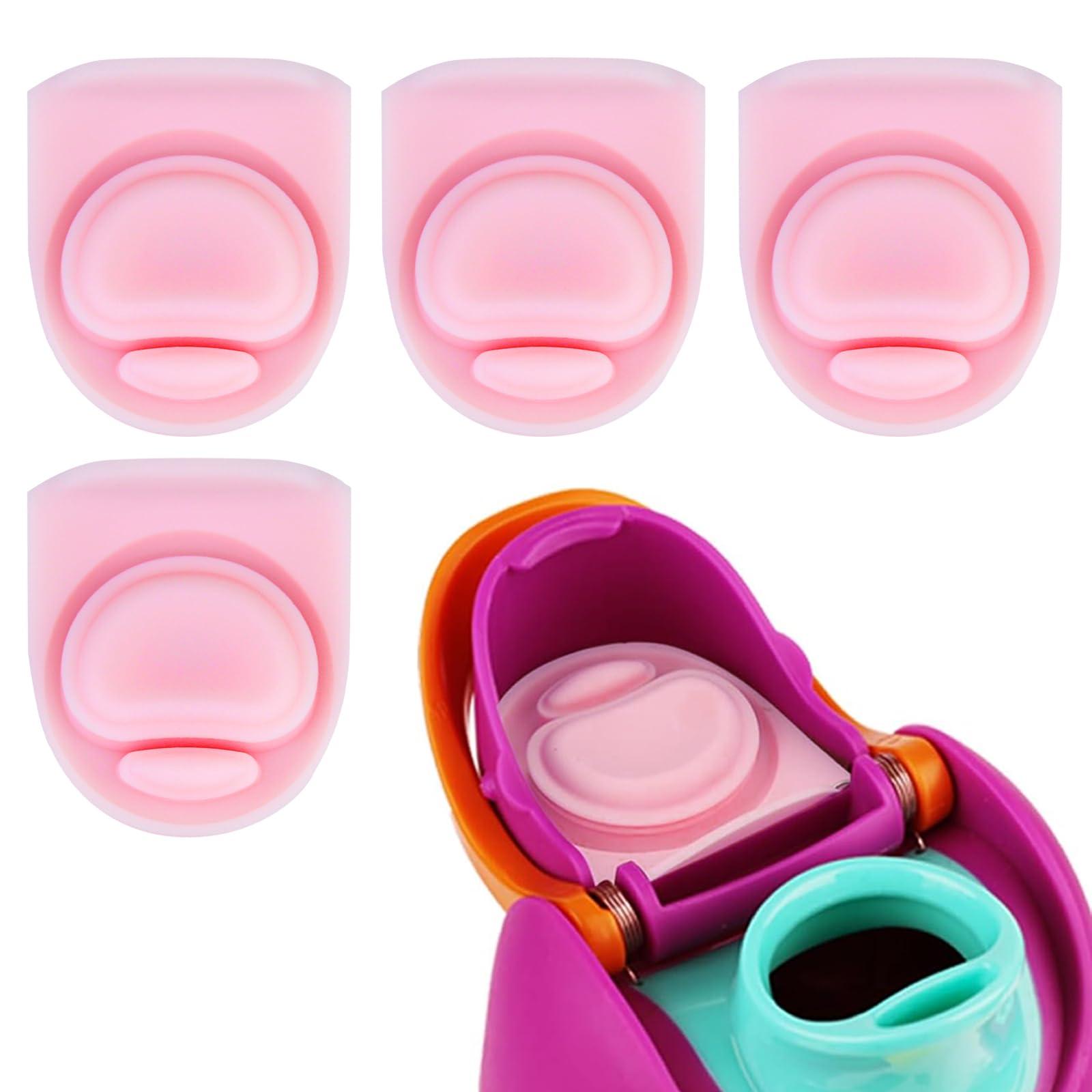 ZONBBEE 4pcs Replacement Stopper Seal Compatible with Owala FreeSip 24oz 32oz,Water Bottle Lid Insert Cap Silicone Seal Parts for Owala 16/19/24/32/40oz Spout Gasket Mouth piece Accessories QP1