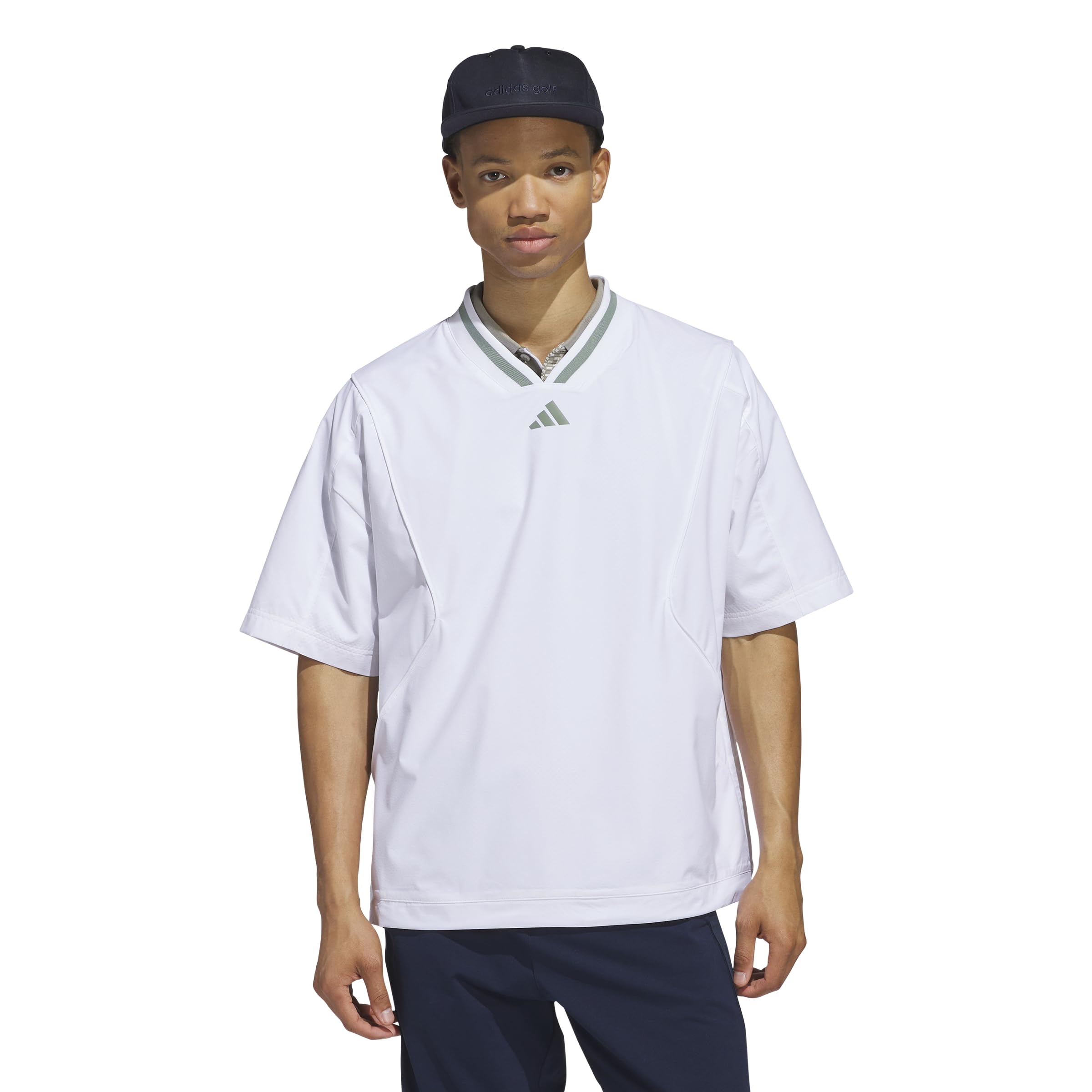 adidas Men's Beyond Short Sleeve Pullover, White, S