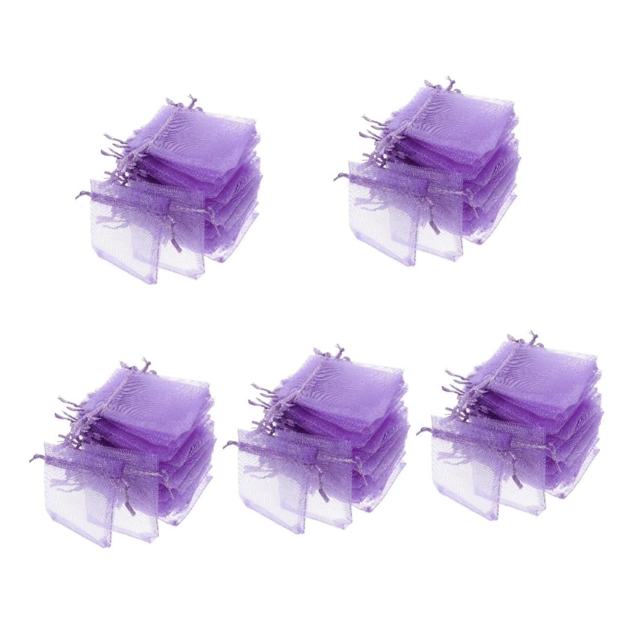 Didiseaon 250 Pz sacchetto in organza sacchetti netti sacchetti per la festa borsette portaconfetti natalizi di organza piccole borse con coulisse