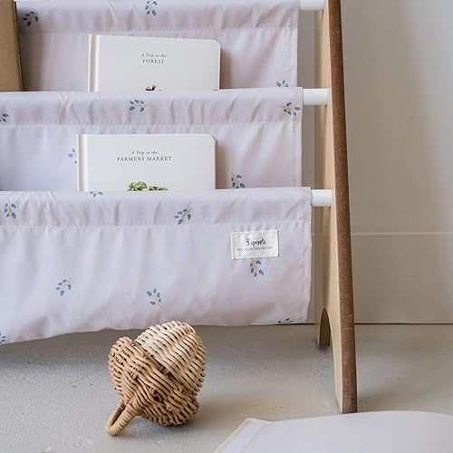 Miniatura 29 de 3 Sprouts Estantería de tela reciclada para niños, organizador de libros de 4 niveles, estantería de madera para guardería, sala de juegos, aula,
