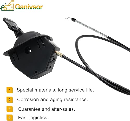 Miniatura 6 de Ganivsor 946-05098C Cable de control del aceleradorestrangulador de 46 pulgadas para Craftsman MTD Cub Cadet Lawn Tractor XT1-GT50 GT54 LT50 LT54