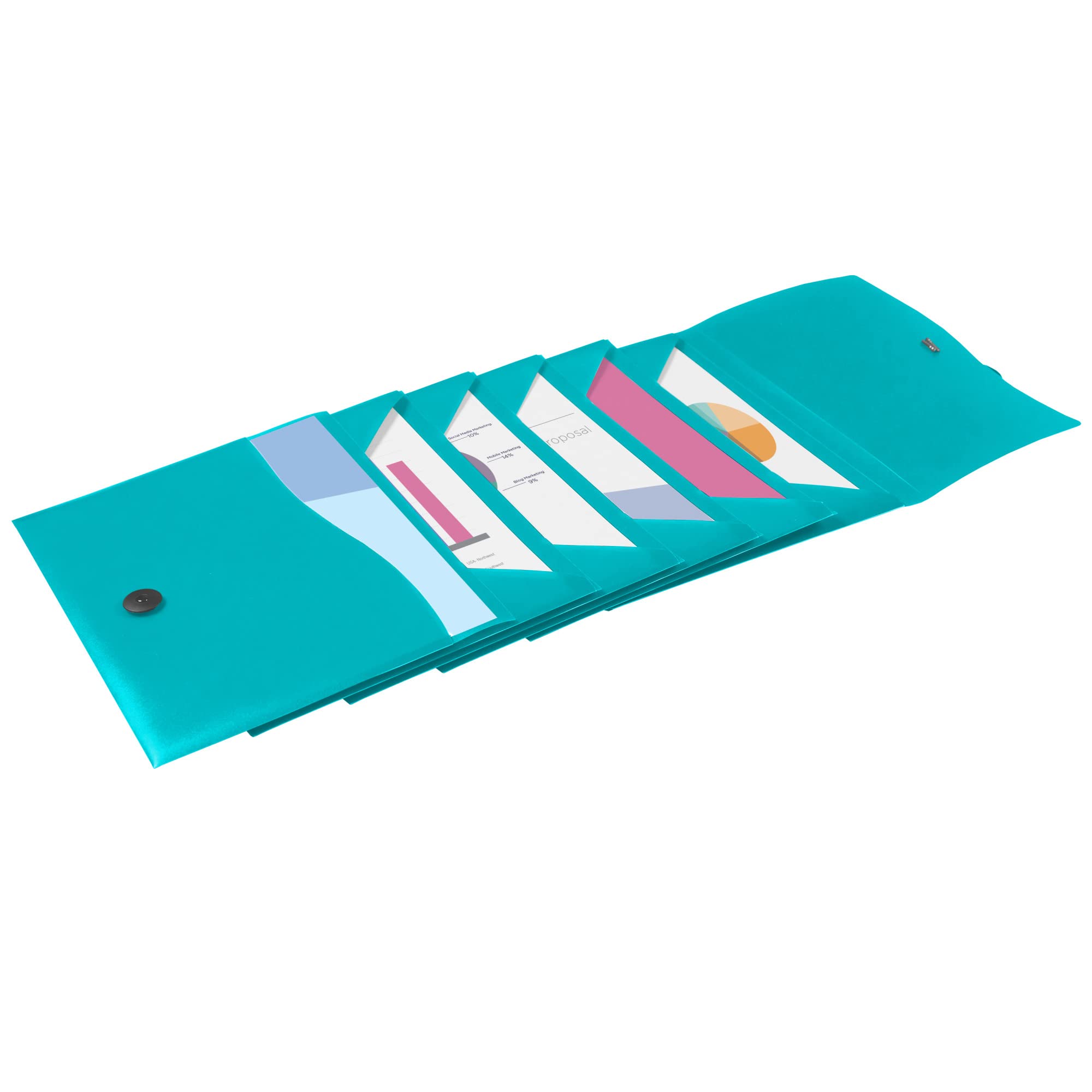 Avery Slide \u0026 View Expanding File Folder, 6 Pockets, Letter Size, 1 Aqua  Folder (73544) – BigaMart, image size:2000x2000