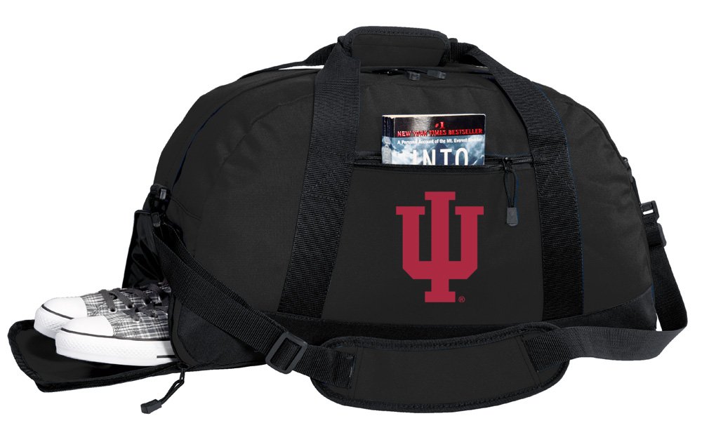 Indiana University Duffel Bag - IU Hoosiers Gym Bags w/SHOE POCKET