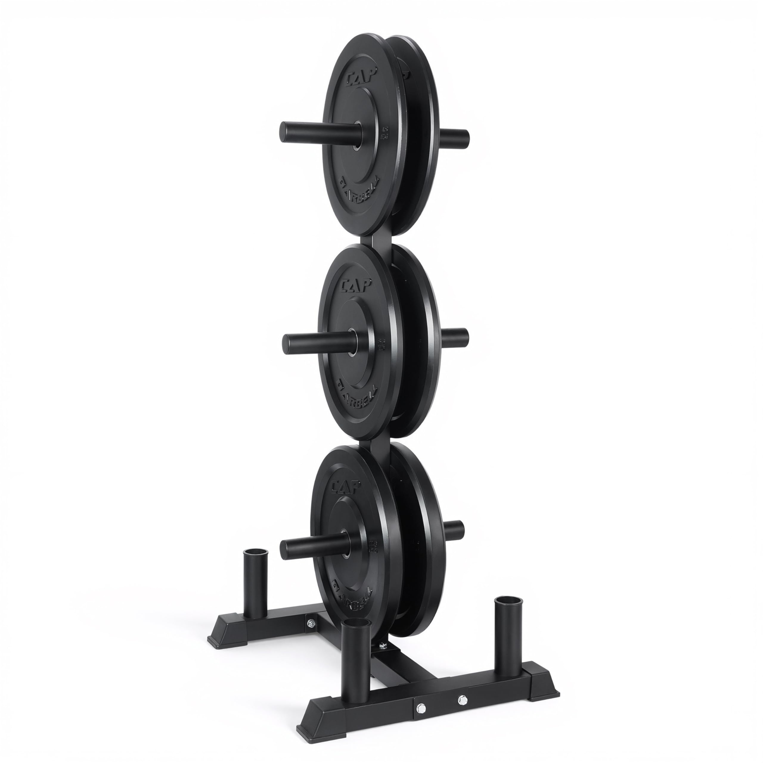 CAP 2-inch Olympic Bumper Plate Weight Set | 100-370 lbs | Multiple Colors | Storage Rack Optional