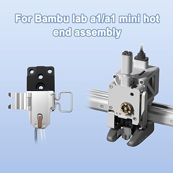 Upgraded Hotend Heating Assembly Kit for Bambu Lab A1/A1 Mini, with Heater Cartridge Thermistor, Temp Sensor & Heat-Insulating Base Clip
