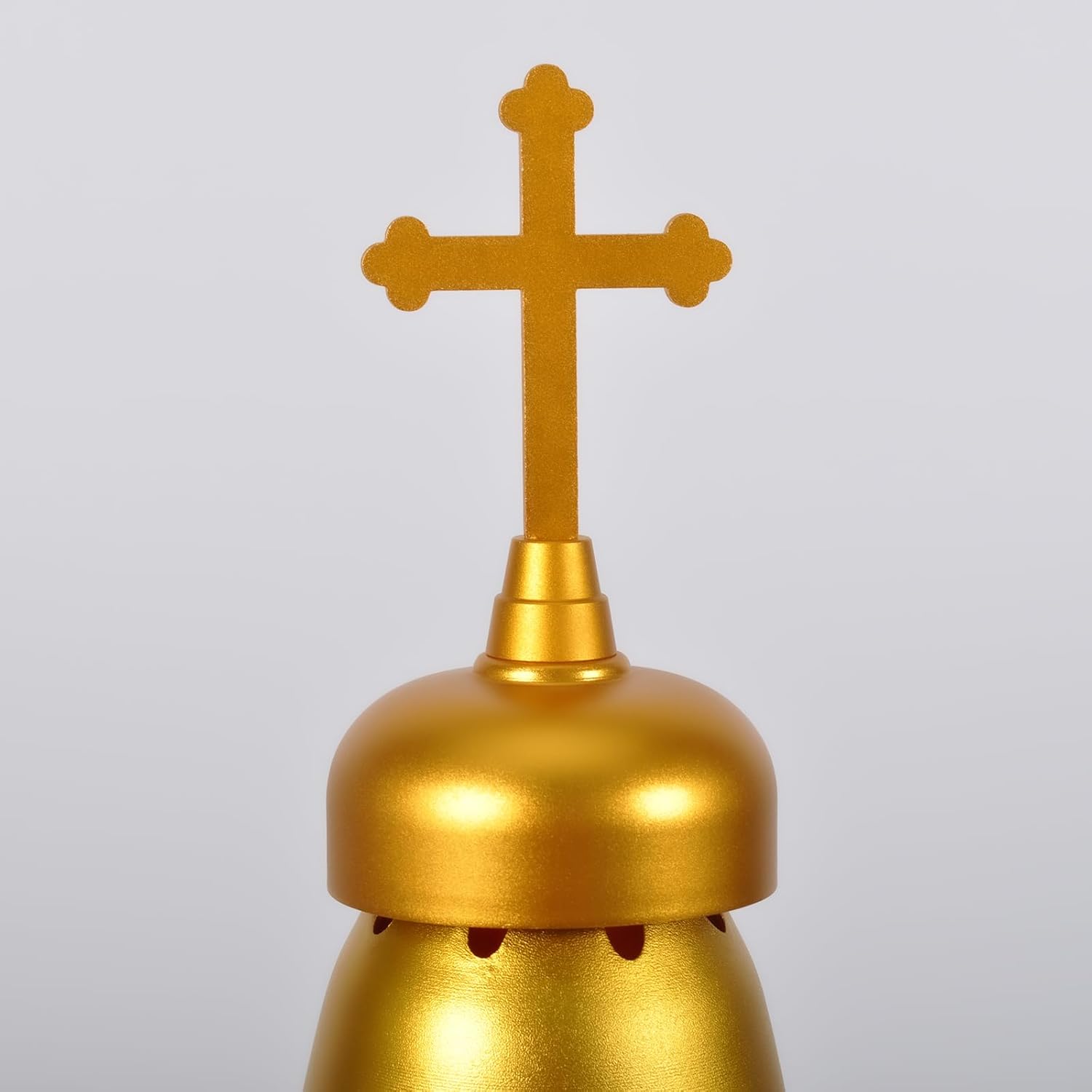 Grave Decorations for Cemetery,Greek Cross Candle Holder for Cemetery Grave Outdoor Garden Lawn Patio Yard Decor (Gold Red)