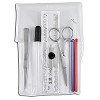 Vista 2 de Kit de disección de 7 piezas para principiantes, laboratorio de biología y anatomía, juego de disección para estudiantes con bolsa de fácil